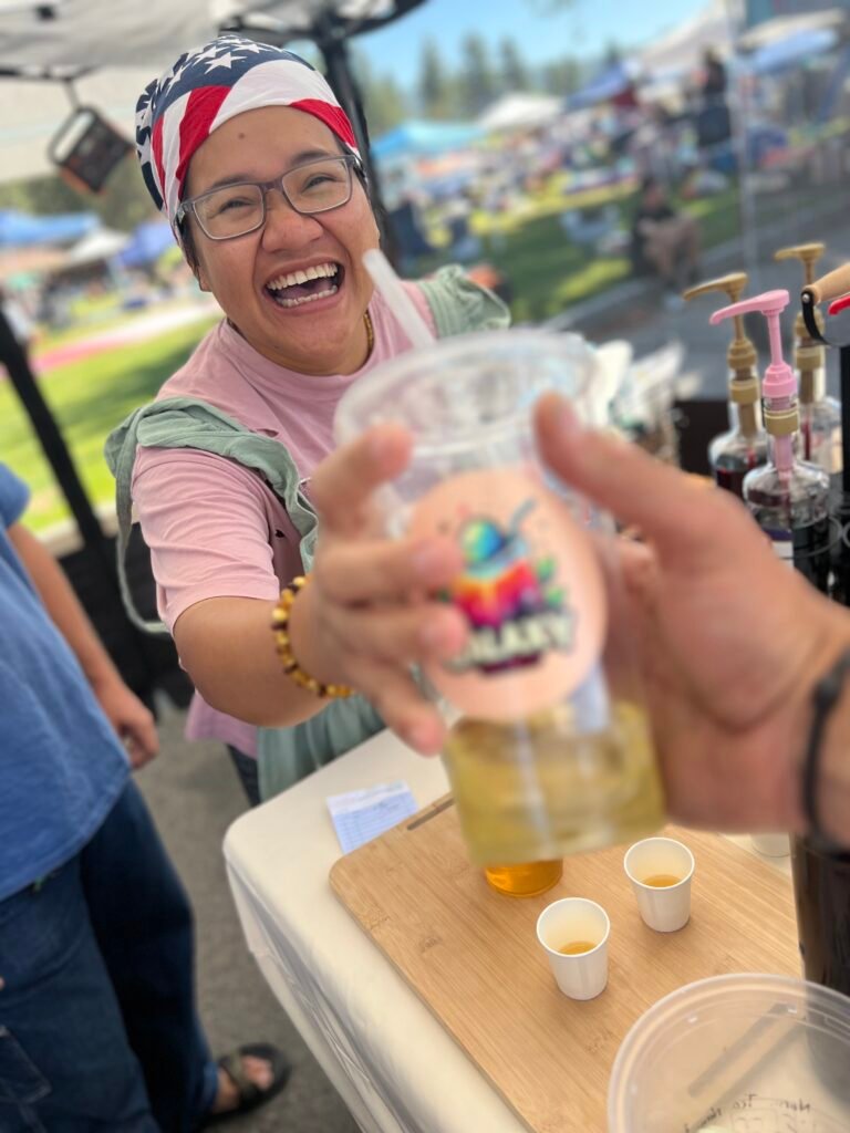 Happy service at the Farmers market