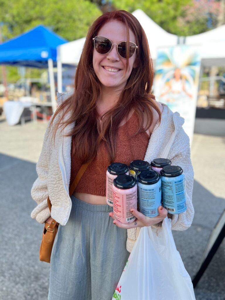 Smiling girl at the Big Bear Lake Farmers Market
